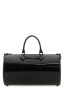 Max Mara Black Leder Binstedrolll Handtasche
