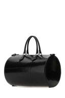 Max Mara Black Leder Binstedrolll Handtasche