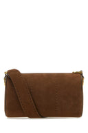 Max Mara Brown Nabuk Small Crossbody Borse