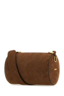 Max Mara Brown Nabuk Small Crossbody Borse