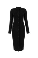 Helmut Lang Black Viscose Shirt Dress