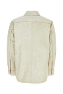 Camisa de cuero de tiza de Helmut Lang