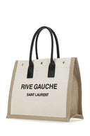 Bolso shopping Big Rive Gauche de lona color arena de Saint Laurent