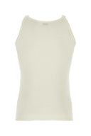 Saint Laurent Ivory Cotton Tank Top