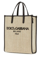 Dolce & Gabbana Sand Canvas Small Shopping Bag