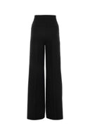 Pianoforte Black Stretch Wool Karub Wide Leg Pantâ 