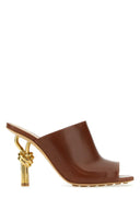 Bottega Veneta Brown Nappa Lederknoten Maultiere