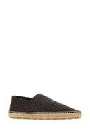 Bottega Veneta dunkelbraunes Leder -Espadrilles