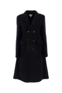 Bottega Veneta Midnight Blue Wool Blend Cape Coat