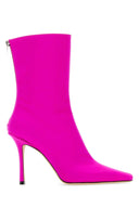 Bottes de cheville satin Jimmy Choo Fuchsia