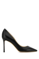 Jimmy Choo Black Leather Romy 85 Pumps