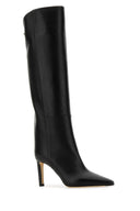 Botas de alizze de cuero negro jimmy choo