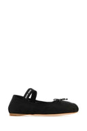 Miu miu black satinas ballerinas