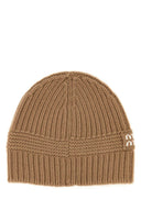 Miu Miu Biscuit Stretch Wool Beanie Hat