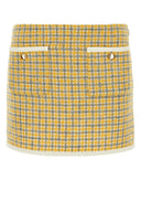 Miu miu a due tono bouclé mini gonna