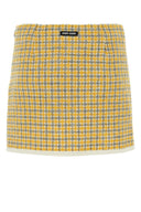 Miu miu a due tono bouclé mini gonna
