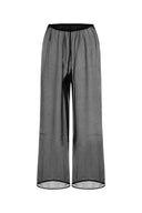Bode Black Silk Wide Leg Pant