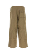 Ten C Military Green Cotton Blend Wide Leg Pant