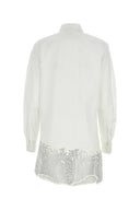 Jw Anderson White Cotton Shirt Mini Dress