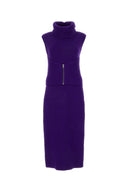 Jil Sander Purple Mischpullover Kleid