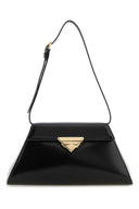Borsa a tracolla in pelle nera Prada