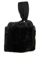 Jil Sander Black Shearling Clutch