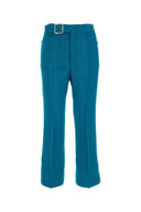 Jil Schleifer Benzinblauer Viskose Mischung Hose