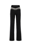 Rotar Birger Christensen Pantal de algodón negro