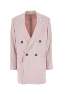 Blazer oversize di lana rosa chiaro ami