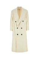 Ami Ivory Wool Miscela oversize cappotto