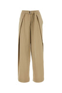 Ami beige viscosa miscelare pantalone gamba