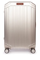 Piquadro Trolley Medio 4 Ruote In Alluminio E Pelle
