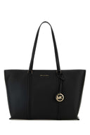 Michael By Michael Kors Black Leather Large Temple Shopping Bag