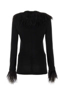 Blazer di crepe nera Alberta Ferretti