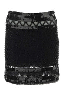 Alberta Ferretti Embellished Mesh Mini Skirt