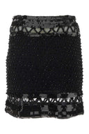 Alberta Ferretti Embellished Mesh Mini Skirt