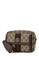 Gucci Gg Supreme Ad Leather Mini Ophidia Crossbody Bag