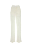Stella Mc Cartney White Viscose Wide Leg Pant