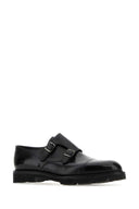 John Lobb schwarze Lederbandschuhe
