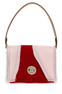 Bolso de satén multicolor de dentro y cuero Mirim