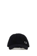 Fred Perry Black Piquet Baseball Cap