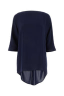 Max Mara Midnight Blue Triacetate Blend Ferro Blouse