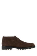 Santoni Desert Slip-Ons aus braunem Wildleder