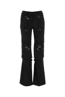 Off White Black Stretch Polyester Mischladhose