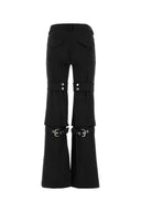 Off White Black Stretch Polyester Mischladhose