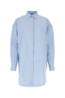 Off White Embroidered Poplin Shirt Dress