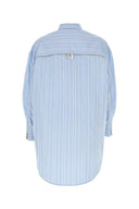 Off White Embroidered Poplin Shirt Dress