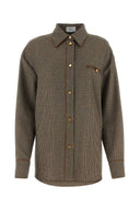 Camicia in misto lana stretch con ricamo Bally