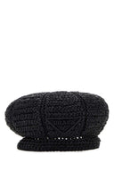 Prada Black Rafia Baker Boy Hat