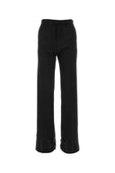 Mm6 maison margiela black sttretglet poliester miscele pant